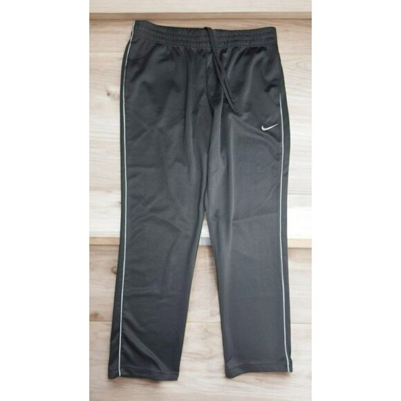 Nike Mens Gray Athletic Sweatpants XL - Drawstring Waist-White Piping Trim - Picture 1 of 8